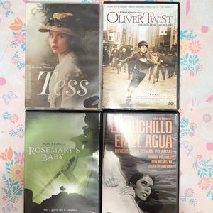 4 Movies in DVD format of drama and suspense. Roman Polanski.